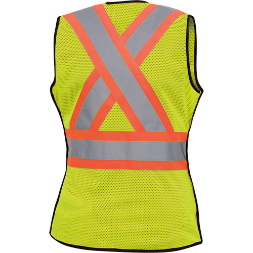 489 Veste de s&eacute;curit&eacute; d&eacute;tachable haute visibilit&eacute;, Jaune lime haute visibilit&eacute;, T-petit, Polyester Chandler Sales