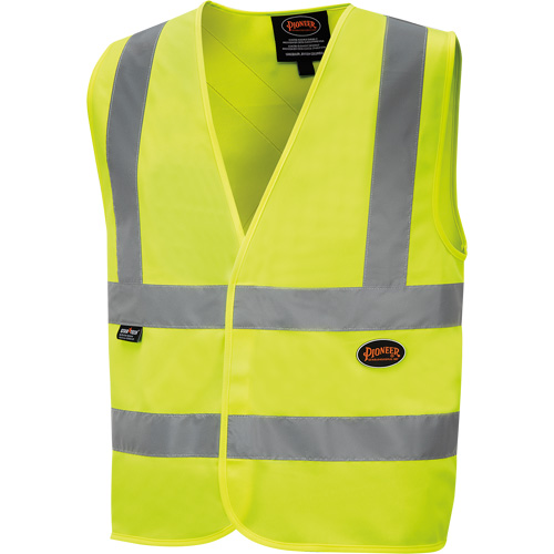 6886 Veste de s&eacute;curit&eacute; haute visibilit&eacute; en tricot chaîne, Jaune lime haute visibilit&eacute;, Petit, Polyester Chandler Sales