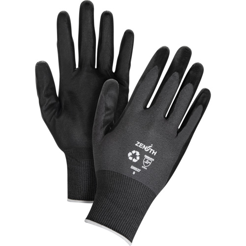 Gants &eacute;cologiques enduits et perm&eacute;ables &agrave; l'air, 7, R&ecirc;vetement Mousse de nitrile, Calibre 21, Enveloppe en Nylon/rPET Chandler Sales
