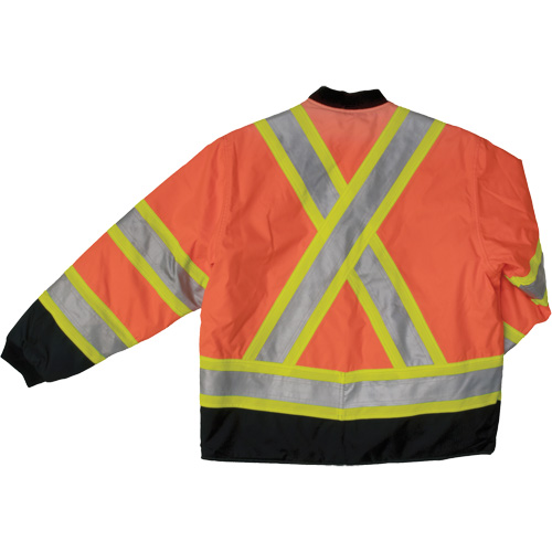 Ripstop 4-in-1 Safety Jacket, Polyester, High Visibility Orange, X-Small Chandler Sales
