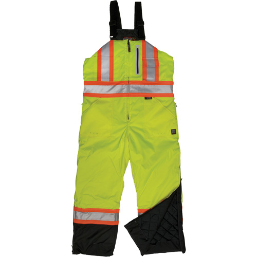 Ripstop Insulated Safety Bib Overall, Polyester, X-Small, High Visibility Lime-Yellow Chandler Sales