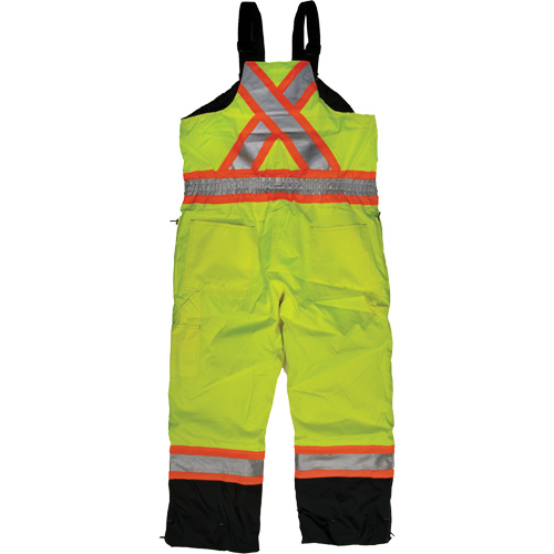 Ripstop Insulated Safety Bib Overall, Polyester, X-Small, High Visibility Lime-Yellow Chandler Sales