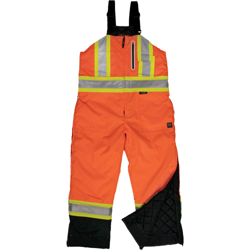 Ripstop Insulated Safety Bib Overall, Polyester, X-Small, High Visibility Orange Chandler Sales