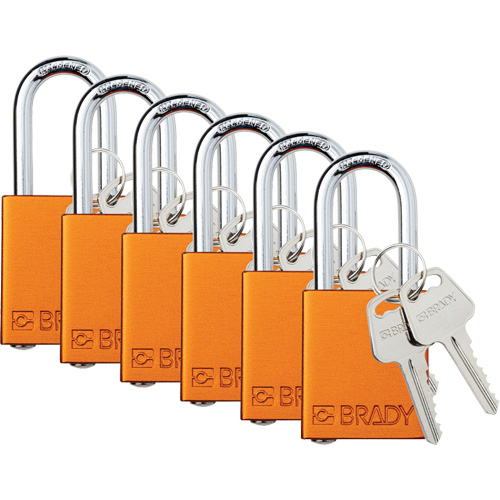 Cadenas de s&eacute;curit&eacute;, Cadenas de s&eacute;curit&eacute;, Cl&eacute;s identiques, Aluminium, Largeur de 1-1/2" Chandler Sales