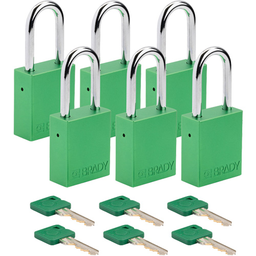Cadenas de s&eacute;curit&eacute;, Cadenas de s&eacute;curit&eacute;, Cl&eacute;s identiques, Aluminium, Largeur de 1-1/2" Chandler Sales