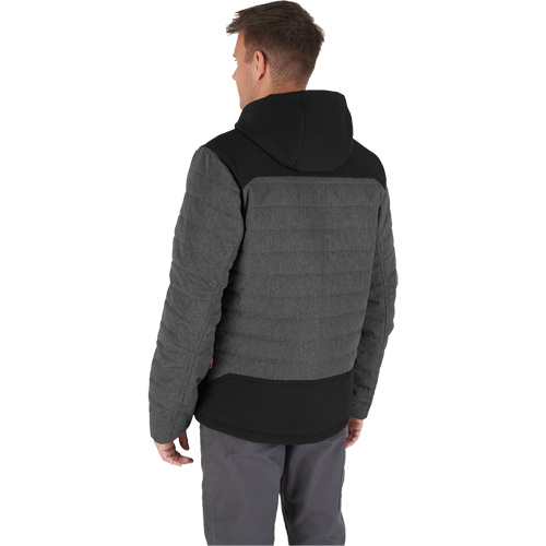 Veste chauffante M12 QuietShell avec pile, Hommes, Petit, Gris Chandler Sales