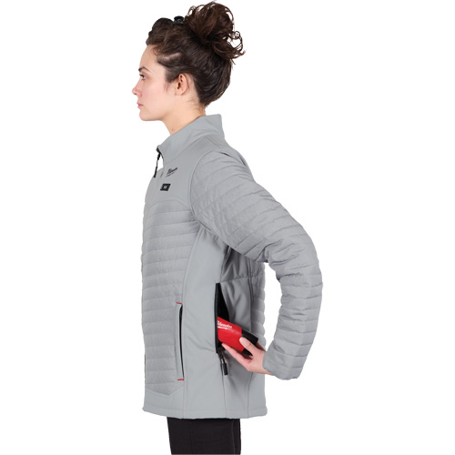 Manteau chauffant M12 Axis avec pile, Femmes, 2T-Grand, Gris Chandler Sales