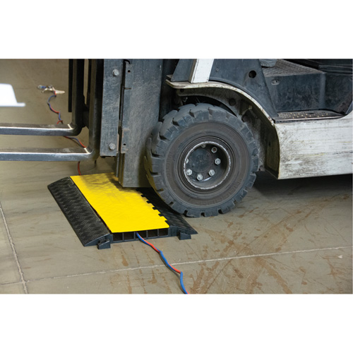 Polyurethane Cable Protector, 5 Channels, 35.43" L x 19.69" W x 2" H Chandler Sales