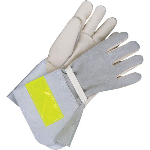 Lined Utility Gloves with 5" Cuff, Grain Cowhide, Size 10 Chandler Sales