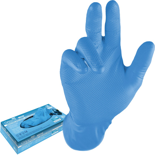 Disposable Gloves, 3X-Large, Nitrile, 8-mil, Powder-Free, Blue Chandler Sales