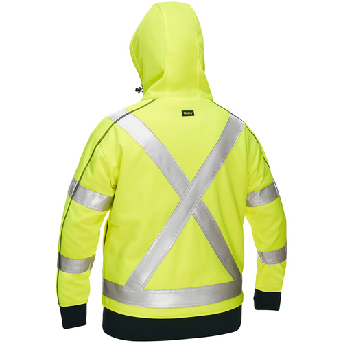 Coton ouat&eacute; doubl&eacute; de sherpa avec capuchon &agrave; fermeture &eacute;clair compl&egrave;te et X au dos Bisley pour femmes, Moyen, Jaune lime haute visibilit&eacute; Chandler Sales