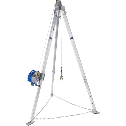 Tr&eacute;pied en aluminium pour espace clos avec cordage de s&eacute;curit&eacute; autor&eacute;tractable tri directionnel 8301098 Chandler Sales