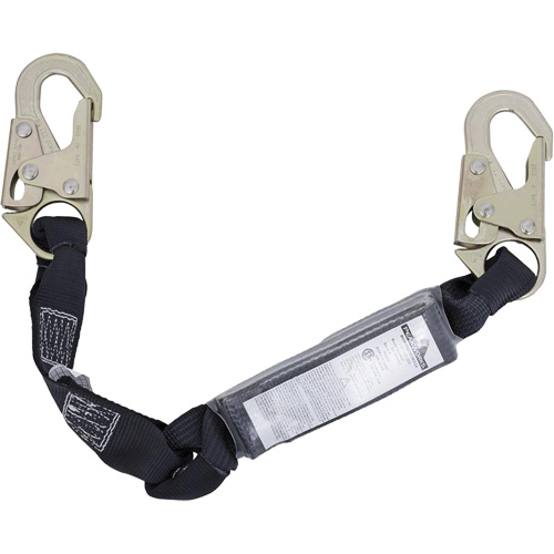 SA-5200-2.5 Shock Absorbing Lanyard, 2.5', Snap Hook Center, Snap Hook Leg Ends, Polyester Chandler Sales