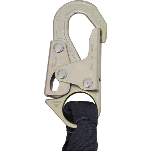SA-5200-2.5 Shock Absorbing Lanyard, 2.5', Snap Hook Center, Snap Hook Leg Ends, Polyester Chandler Sales