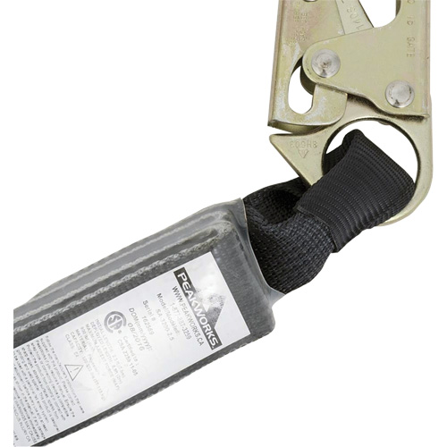 SA-5200-2.5 Shock Absorbing Lanyard, 2.5', Snap Hook Center, Snap Hook Leg Ends, Polyester Chandler Sales