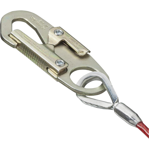 SA-5500-4 Shock Absorbing Lanyard, 4', Snap Hook Center, Snap Hook Leg Ends, Galvanized Steel Chandler Sales