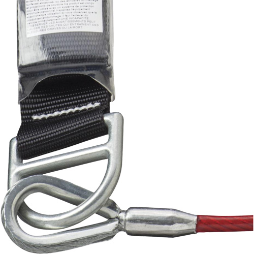 SA-5500-4 Shock Absorbing Lanyard, 4', Snap Hook Center, Snap Hook Leg Ends, Galvanized Steel Chandler Sales