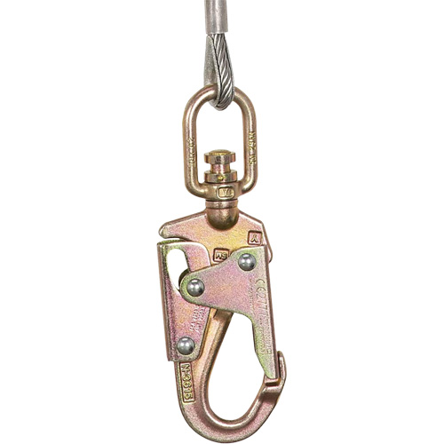 SRL-73302-60LE Self-Retracting Lifeline, 60', Galvanized Steel, Swivel Chandler Sales