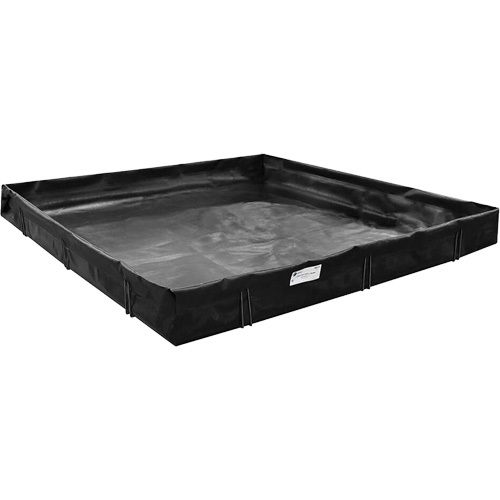 Spill Containment Berm, 3740 US gal. Capacity, 50' W x 10' L x 1" H, L-Bracket Chandler Sales