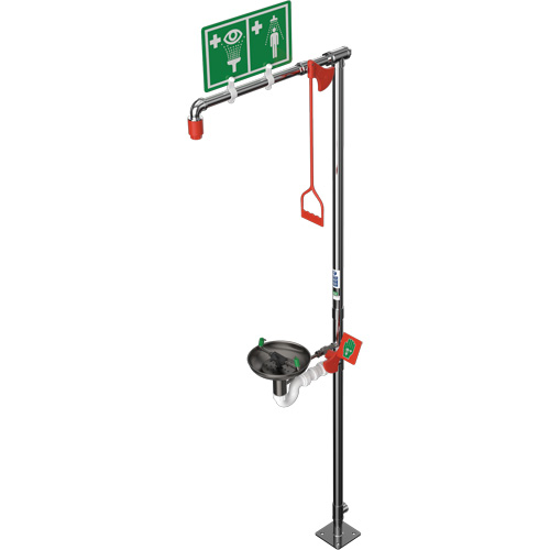 Combination Shower with Open Stainless Steel Bowl & Top Inlet, Pedestal Chandler Sales