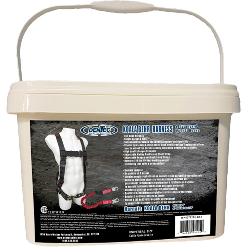 Koala Behr Safety Harness in Pail with 6' Lanyard, CSA Certified, Class A, 255 lbs. Cap. Chandler Sales