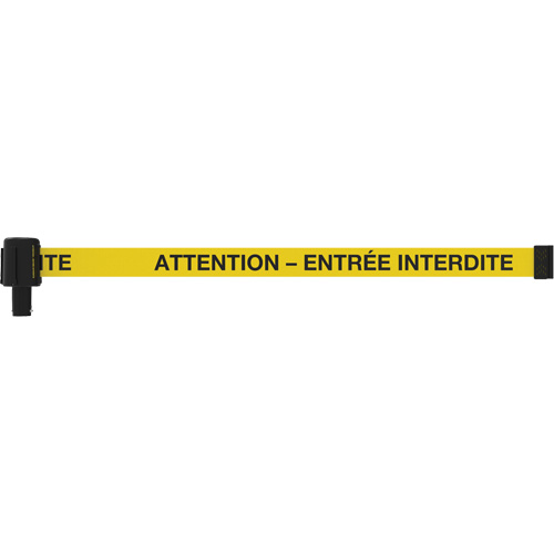 PLUS Banner, Attention - Entr&eacute;e Interdite, 15', Black and Yellow Tape Chandler Sales