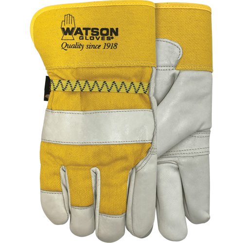 Gants doubl&eacute;s combin&eacute;s en cuir 94003i , Grand, Paume en Cuir fleur de vache, Molleton Chandler Sales