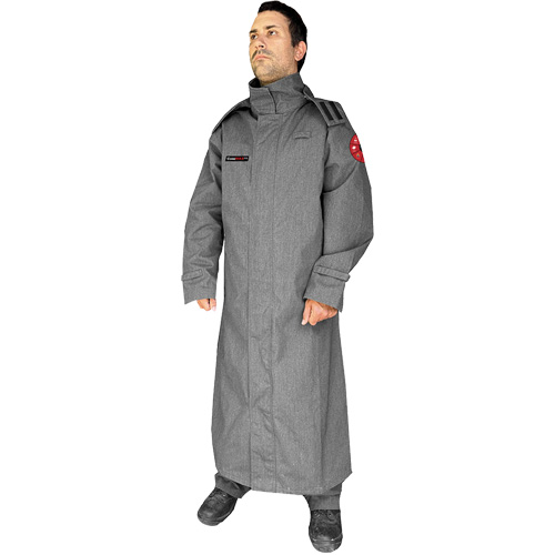 CoreMAX FR 52" Jacket with Attached Hood, 4X-Large, Grey Chandler Sales
