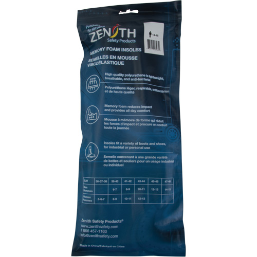 Semelles en mousse visco&eacute;lastique, Hommes 10 - 11/Femmes 12 - 13 Chandler Sales