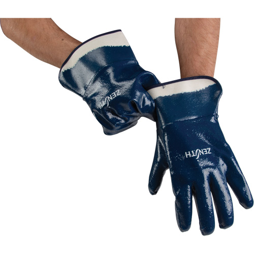 Gants &agrave; poignet de s&eacute;curit&eacute; de poids lourd, 11/2T-Grand, R&ecirc;vetement Nitrile, Enveloppe en Coton Chandler Sales