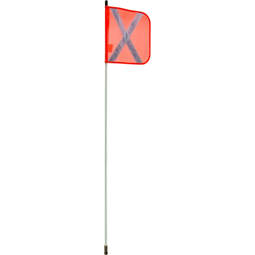 Tige de s&eacute;curit&eacute; robuste, Fixation Filet&eacute;, Hauteur 5', Orange avec X r&eacute;fl&eacute;chissant Chandler Sales