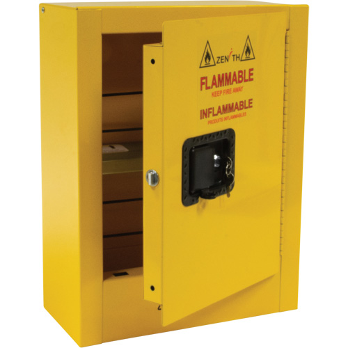 Mini Flammable Safety Cabinet, 2 Gal., 1 Door, 17" W x 22" H x 8" D Chandler Sales