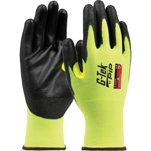 Gants haute visibilit&eacute; en tricot mixte sans couture G-Tek Paradox, 2T-petit, Calibre 21, Rev&ecirc;tement Polyur&eacute;thane, ASTM ANSI niveau A4 Chandler Sales