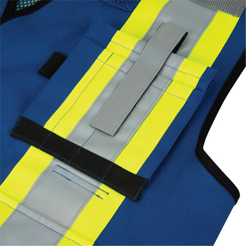 6681 High-Visibility Antimicrobial Mesh-Back Surveyor Vest, Royal Blue, Small, Polyester Chandler Sales