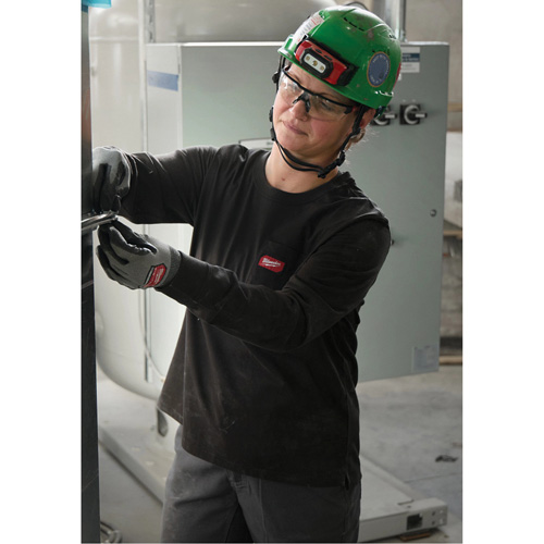 T-shirt &agrave; manches longues avec poches GRIDIRON, Femmes, T-petit, Noir Chandler Sales