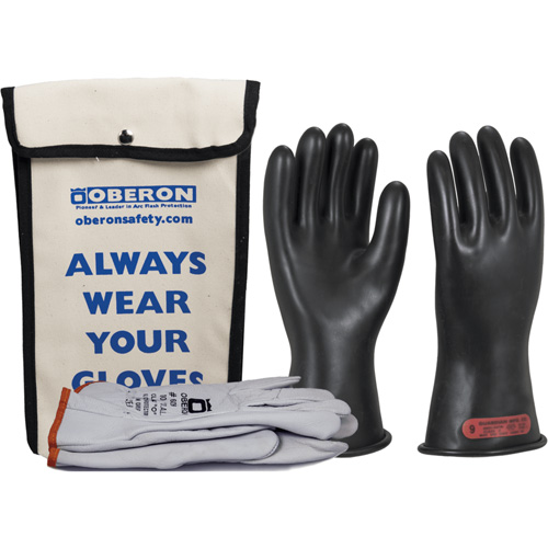 Class 0 Rubber Electrical Glove Kit, 8, 11" L, 20 cal/cm², NFPA 70E Chandler Sales