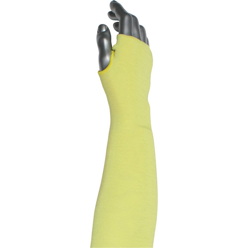 Manchette r&eacute;sistante &agrave; la coupe &agrave; 2 plis Kut Gard avec ouverture pour le pouce , Aramide/ATA, 10", ASTM ANSI niveau A6, Jaune Chandler Sales