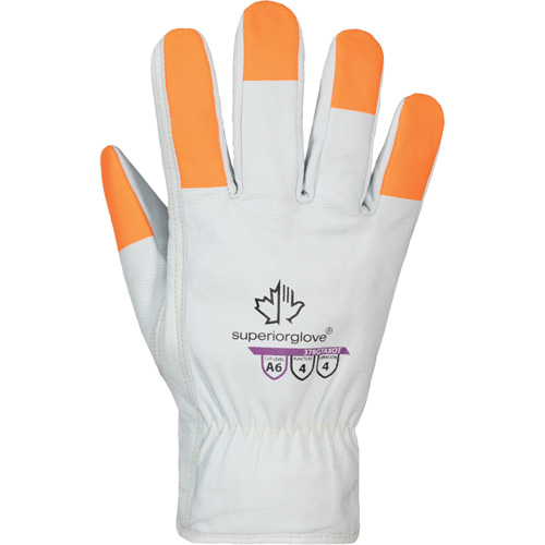 Gants haute visibilit&eacute; r&eacute;sistants &agrave; la coupe Endura Pro, Taille T-Grand, Enveloppe en Cuir de vache, ASTM ANSI niveau A6 Chandler Sales