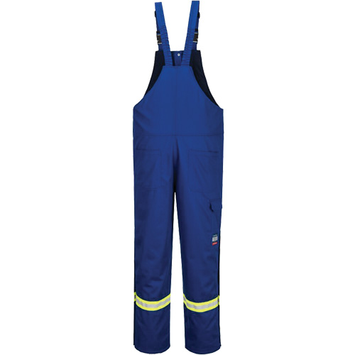 Bizflame&reg; 88/12 Insulated Bib Pants, Cotton/Nylon, Small, Blue Chandler Sales