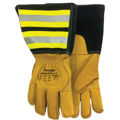 Powerline Water-Resistant Gloves, Leather, Medium Chandler Sales
