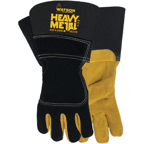 Gants de soudage d'hiver Black Velvet Heavy Metal, Taille Petit, Enveloppe en Cuir d'&eacute;lan refendu, ASTM ANSI niveau A5 Chandler Sales