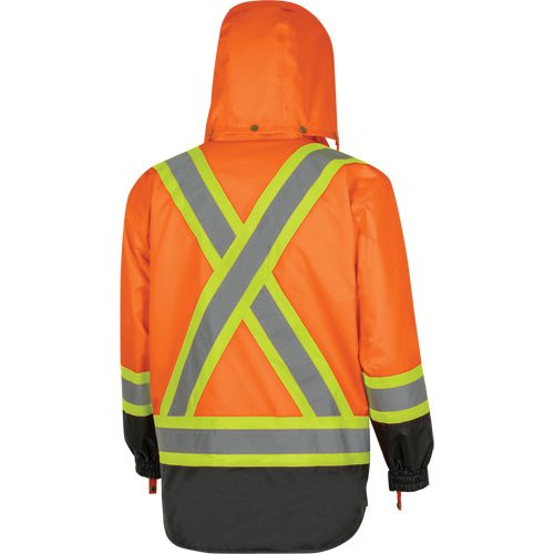 Parka de s&eacute;curit&eacute; d'hiver imperm&eacute;able 7-en-1 5056 Pioneer Yukon, Polyester, Noir/Orange haute visibilit&eacute;, T-petit Chandler Sales