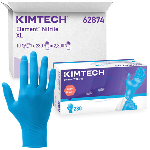 Kimtech Element Exam Gloves, X-Small, Nitrile, 3.2-mil, Powder-Free, Blue, Class 2 Chandler Sales