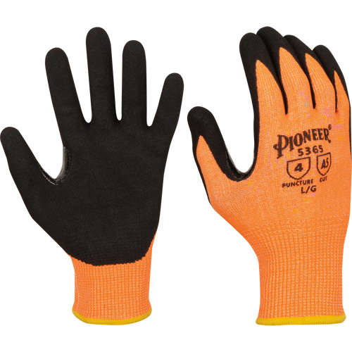 Gants r&eacute;sistants &agrave; la coupe compatibles avec les &eacute;crans tactiles, Taille Petit, Calibre 13, Rev&ecirc;tement Nitrile, Enveloppe en Polyester/PEHP, ASTM ANSI niveau A5 Chandler Sales