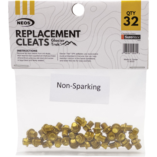 Glacier Trek Non-Sparking Replacement Cleats, Copper, Stud Traction, One Size Chandler Sales