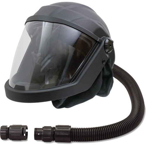 Masque respiratoire &agrave; adduction d'air et casque avec adaptateur de d&eacute;bit DEFENDER, Universel, Pi&egrave;ce faciale Chandler Sales