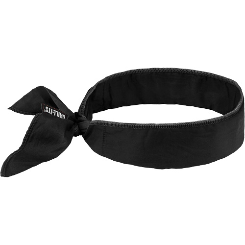 Bandeau de refroidissement Chill-Its 6702 avec polym&egrave;res int&eacute;gr&eacute;s et fermeture &agrave; nouer, Noir Chandler Sales
