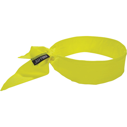 Chill-Its 6702 Cooling Headband with Embedded Polymers & Tie Closure, High Visibilty Lime-Yellow Chandler Sales