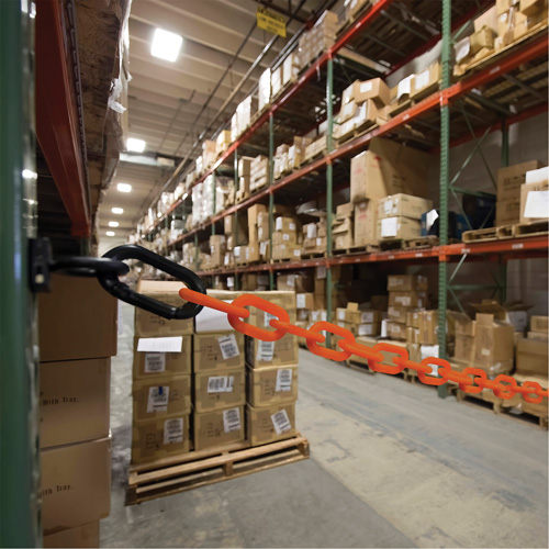 Magnetic Chain Barrier Warehouse Kit, Orange, 2" Link, 15' Length Chandler Sales