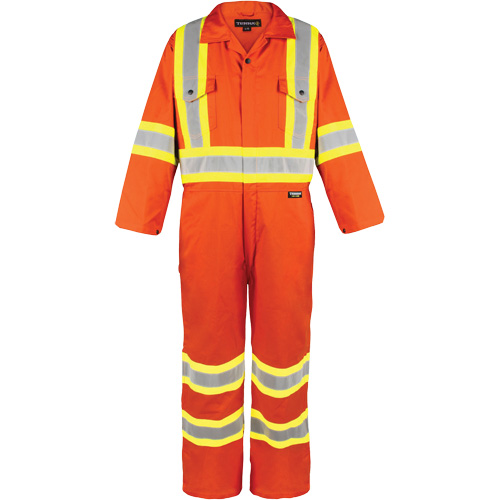 High-Visibility Unlined Coveralls, Small, High Visibility Orange Chandler Sales